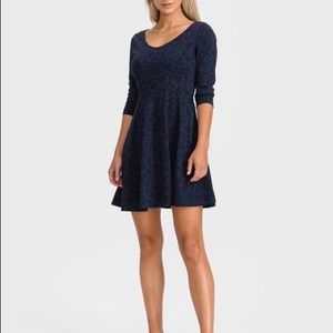 Womens Ponte Dress - Blue size 18